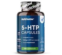 Nutriwow 5HTP Capsules - 120 Vegan Capsules - 5HTP High Strength 100mg Extracted from 8000mg Griffonia Seed - One A Day - 4 Month Supply