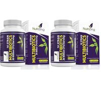 NutriZing Bio Cultures Complex Probiotics for Gut Health - High Strength 30 Billion CFU with 16 Bacterial Cultures - Vegan Gut Health Supplements - Probiotics for Men & Women - Made in UK (Pack of 2)