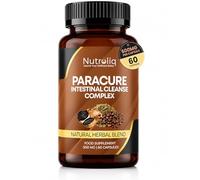 Nutroliq Intestinal Cleanse Complex - Dietary Supplement with Wormwood Black Walnut and Clove Extract - Natural Herbal Blend for Digestive Wellness - 1000mg per Serving - 60 Capsules