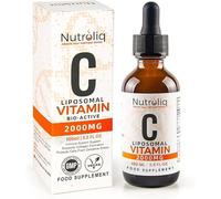 Nutroliq Liposomal Vitamin C Liquid Drops - 100ml Vegan Supplements for Men & Women's Health - Helps Boost Immune System - Quick-Absorbing, 2000mg Per Serving, Natural Orange Flavour - Glass Bottle