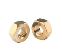 Nuts 1/10/20/50pcs DIN934 Solid Brass Copper Hex Hexagon Nut for M1.6 M2 M2.5 M3 M4 M5 M6 M8 M10 M12 M14 M16 Screw Bolt(M14 2pcs)