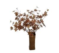 NuT's 3pcs Artificial Eucalyptus Leaves, Greenery,Home Decor Flowers, Silk Flowers, Fake Flowers for Coffee Table, Living Room,Dining Table, Autumn Spring Winter (3pcs Brown)