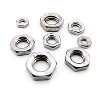 Nuts 5/50pcs DIN439 GB6172 304 Stainless Steel Hex Hexagon Thin Nut Jam Nut for M2 M2.5 M3 M4 M5 M6 M8 M10 M12 M14 M16 Screw Bolt(10pcs M12)