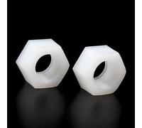 Nuts 5-50pcs Plastic Nylon Hex Hexagon Nut DIN934 M2 M2.5 M3 M4 M5 M6 M8 M10 M12 M14 M16 M18 M20 White or Black Screw Cap(White,M16 (5pcs))