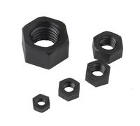 Nuts 5-50pcs Plastic Nylon Hex Hexagon Nut DIN934 M2 M2.5 M3 M4 M5 M6 M8 M10 M12 M14 M16 M18 M20 White or Black Screw Cap(Black,M2.5 (50pcs))