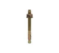 Nuts About Bolts M12 x 80mm Through Anchor Wall Bolts Fixings Throughbolts Screws Directly into Concrete, Brick, Block, Stone or Wood, Zinc Yellow Plated - Pack of 100