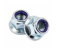 Nuts About Bolts M3 x 0.5 A2 Stainless Serrated Flanged Nyloc Nuts - Self-Locking Nylon Insert, Vibration-Resistant for Automotive, Machinery & High-Torque Applications - Pack of 50