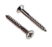 Nuts About Bolts No.8 x 2" (4mm x 50mm) Pozi Countersunk Wood Screws Rust-Proof A2 Stainless Steel, for Floorboards, Wood Fences, DIY Furniture & Repairs - Pack of 50