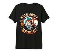 Nuts About Space Astronaut Squirrel Science Teacher Student Premium T-Shirt