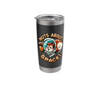 Nuts About Space Astronaut Squirrel Science Teacher Student Stainless Steel Insulated Tumbler