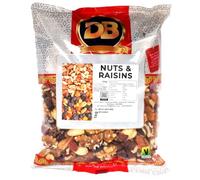Nuts and Raisin Mix 1kg - Premium Quality Mix Nuts and Raisins Including Walnuts, Almonds, Cashew Nuts and Brazil nut. Ideal for Baking or as a Snack. Suitable for Vegetarian Diets.
