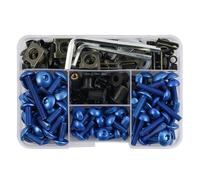 Nuts Assortment Motorcycle Fairing Bolt Kit For XMAX NMAX TMAX CG250 For Jog 50 70 FZ8 Windscreen Screws Fasteners Frame Bolts Nut Clips Motorbike Panel Screw Pack(Blue)