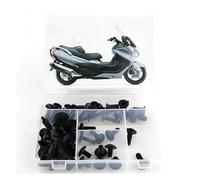 Nuts Assortment Set For Suzuki AN650 For Burgman 650 2003-2018 Complete Full Fairing Bolts Kit Bodywork Screws Motorcycle Clips Covering Bolt(Black- Silver)