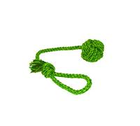 "Nuts for Knots" Rope Ball Toy for Dogs | Cotton rope ball dog toy - for fetch and tug, helps clean teeth and massage gums during play