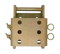 NUTS 'N' BOLTS Yellow (Gold) Zinc Passivated Adjustable height mounting towball coupling drop plate bracket Land Rover 4x4 3500kg Tow Hitch Drop Plate 2 Pin 220mm Towbar Towing Trailer (Small)