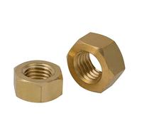 Nuts Solid Brass Copper Hex Hexagon Nut for M2 M2.5 M3.5 M4 M5 M6 M8 M10 M12 M14 M16 M18 M20 M22 M24 Screw Bolt Metric Thread(M5 x50pcs)