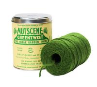 Nutscene Tin O' Twine Tangle Free 3 Ply Natural Jute Gardening String Strong Soft Eco-Friendly 150M - Green