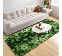 Nuttumico 2x6 Feet Ultra Soft Tie-Dye Green Runner Rug with Non-Slip Rubber Backing, Fluffy Shag Area Rug for Bedroom, Hallway, Nursery, Kids Room, Boys & Girls