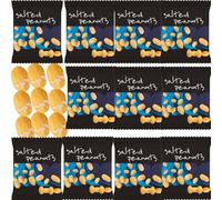 Nutty Bites - Dry Roasted & Salted Peanuts - 50g | Rich Taste & Crunchy Texture - Lcf (12 x Bag, Salted Peanuts)