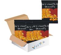 Nutty Bites - Dry Roasted & Salted Peanuts - 50g | Rich Taste & Crunchy Texture - Lcf (24 x Bag, Dry Roasted Peanuts)