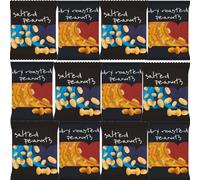 Nutty Bites - Dry Roasted & Salted Peanuts - 50g | Rich Taste & Crunchy Texture - Lcf (24 x Bag, MIxed)