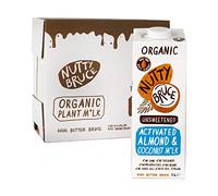 Nutty Bruce - Unsweetened Activated Almond & Coconut Milk - Certified Organic & Vegan Alternative Milk, No Preservatives or Added Oils, Lactose Free, Dairy Free, Soy Free - 6 pack x 1L