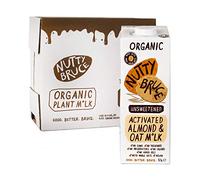 Nutty Bruce - Unsweetened Activated Oat & Almond Milk - Certified Organic & Vegan Alternative Milk, No Preservatives or Added Oils, Lactose Free, Dairy Free, Soy Free - 6 pack x 1L