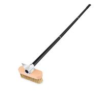 NUTUNI 120 cm Pizza Oven Brush with Steel Scraper, Removable Aluminium Handle, Pizza Oven Scraper with Brass Brush, Cleaning Brush with Scraper for Oven Cleaning
