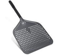 NUTUNI 13 Inch Perforated Pizza Peel, 13" x 15" Aluminum Pizza Turning Peel, Professional Pizza Spatula, 30 Inch Overall