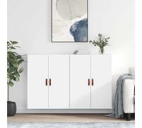 nuuk wooden sideboard wall mounted with 4 doors in white