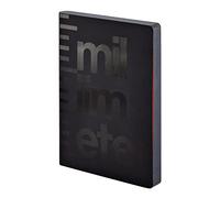 Nuuna Graphic L "Millimeter" Smooth Bonded Leather Notebook - Black