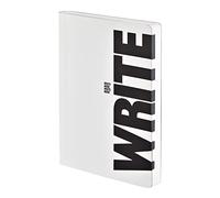 Nuuna Graphic L "Write-Wrong" Smooth Bonded Leather Notebook - White