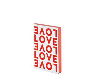 Nuuna Graphic S "Love" Smooth Bonded Leather Notebook - White