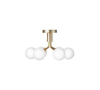 Nuura Apiales 6 Ceiling Light Brushed Brass & Opal
