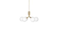 Nuura Apiales 6 Chandelier Brushed Brass & Opal