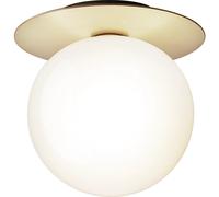 Nuura - Liila 1 Wall/Ceiling Lamp 255 mm, Nordic Gold / Opal - Gold