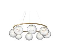 Nuura Miira 8 Circular Chandelier Brass/Optic Clear