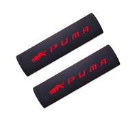 NUUROO 2 Pcs Leather Car Seat Belt Pads, for Ford PUMA Car Seat Belt Covers Shoulder Pad Soft Comfort Shoulder Protection Accessories,Red1