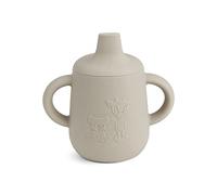 NUUROO Aiko Silicone Cup with Sippy Lid - 140 ml LFGB Food-Grade Silicone Training Cup with Handles, Dishwasher & Microwave Safe, Designed in Denmark (Cobblestone)