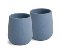 NUUROO Baby Silicone Cup - 2 Pack, Soft LFGB Food-Grade Silicone Baby Cup, BPA-Free, Dishwasher & Microwave Safe, Toddler Training Cup, Designed in Denmark (Bering sea)
