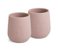 NUUROO Baby Silicone Cup - 2 Pack, Soft LFGB Food-Grade Silicone Baby Cup, BPA-Free, Dishwasher & Microwave Safe, Toddler Training Cup, Designed in Denmark (Woodrose)