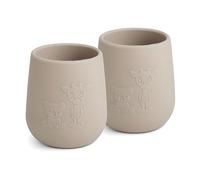 NUUROO Baby Silicone Cup - 2 Pack, Soft LFGB Food-Grade Silicone Baby Cup, BPA-Free, Dishwasher & Microwave Safe, Toddler Training Cup, Designed in Denmark (Cobblestone)