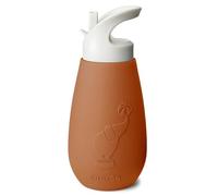 Nuuroo Pax Silicone Drinking Bottle - 350 ml Reusable Kids Water Bottle with Circus Elephant Design, LFGB Food-Grade Silicone, BPA-Free, Designed in Denmark (Caramel Café)