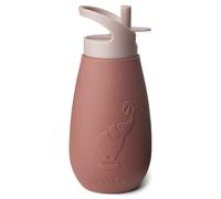 Nuuroo Pax Silicone Drinking Bottle - 350 ml Reusable Kids Water Bottle with Circus Elephant Design, LFGB Food-Grade Silicone, BPA-Free, Designed in Denmark (Mahogany)