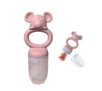 Nuuroo Silicone Baby Feeder - LFGB Food-Grade Silicone Fruit Pacifier, BPA-Free, Anti-Choking Design, Dishwasher Safe, Designed in Denmark (1 Pack - Woodrose)