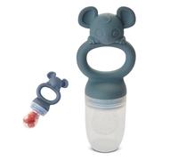 Nuuroo Silicone Baby Feeder - LFGB Food-Grade Silicone Fruit Pacifier, BPA-Free, Anti-Choking Design, Dishwasher Safe, Designed in Denmark (1 Pack - Bering Sea)