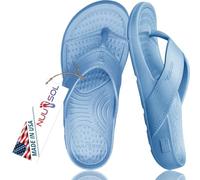 NUUSOL Cascade Flip Flops, Comfort Sandal with Arch Support Made in USA | Waterproof EVASOL Foam, Soft Cushion & Arch Support | Textured Footbed, Lightweight | For Hiking & Plantar Fasciitis Relief