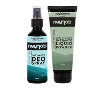 Nuutjob Men’s Stay Dry Combo - Pack of 2 (Intimate Liquid Powder 100ml + Intimate Deo Spray 100ml) | Sweat Control, Anti-Itch, Alcohol-Free, Paraben-Free | For Men & Boys | 200ml Total