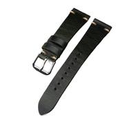 NuUwai Handmade Leather Watch 18 19 20 21MM Retro Ultra-Thin Suitable Compatible with Antique Bracelet, Suitable for Soft Style of Men's Watch (Color : Green, Size : 18mm)