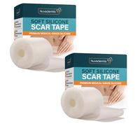 NUVADERMIS Clear Silicone Scar Tape for Surgical Scars - 120" x 1.5" Rolls - Section, Tummy Tuck, Keloid, and Surgical Scars - Reusable Medical Grade Silicone Scar Tape - Pack of 2
